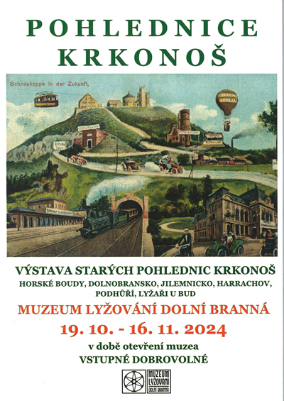 Výstava starých pohlednic Krkonoš - MUZEUM LYŽOVÁNÍ 19.10.2024-16.11.2024